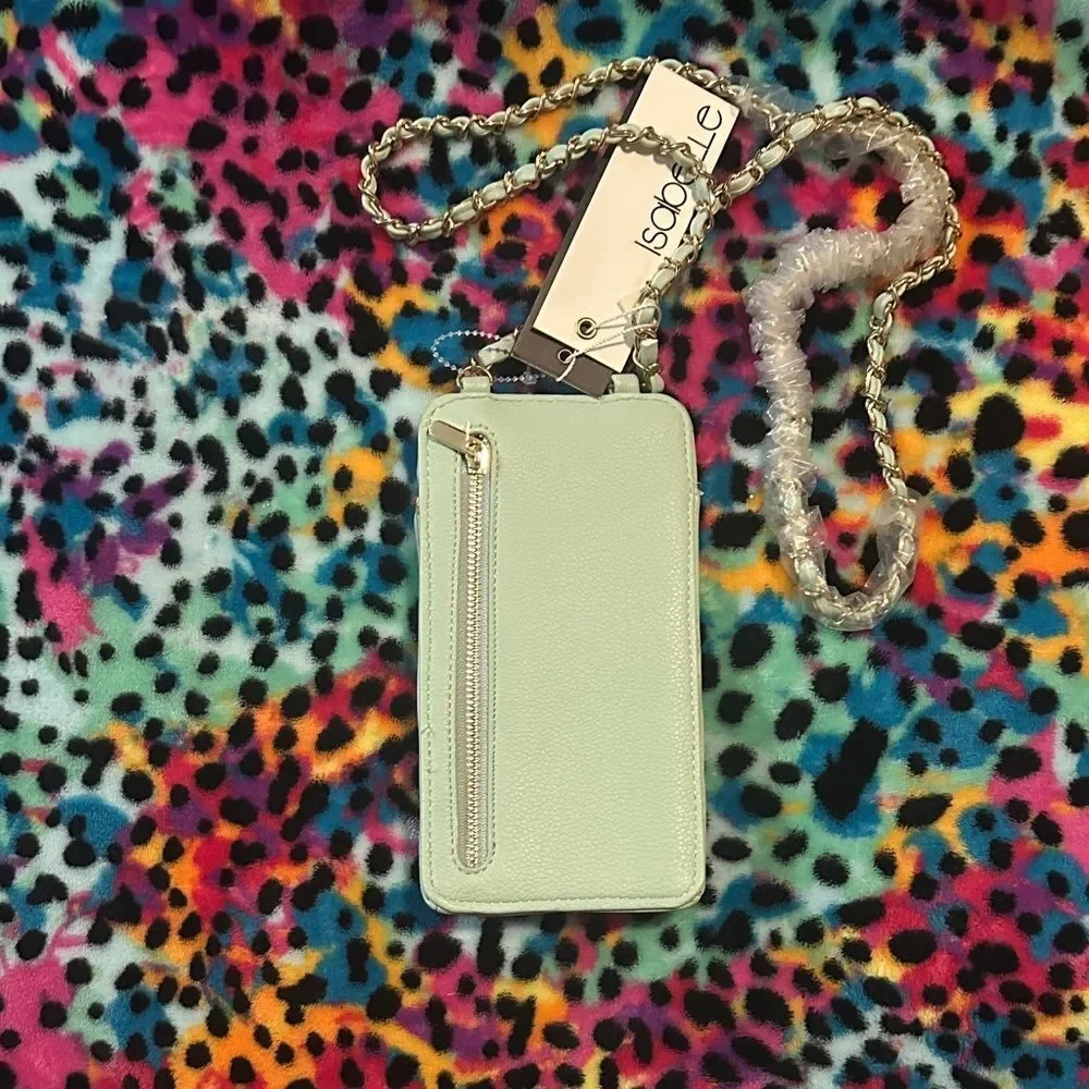 Mint Quilted Phone Crossbody